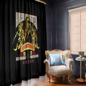 Harlem Hellfighters 1913 Window Curtain Fight with Honor, Stand for Dignity - 369th Infantry Regiment - African Pride