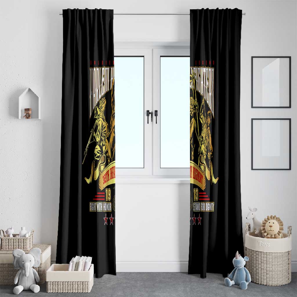 Harlem Hellfighters 1913 Window Curtain Fight with Honor, Stand for Dignity - 369th Infantry Regiment - African Pride