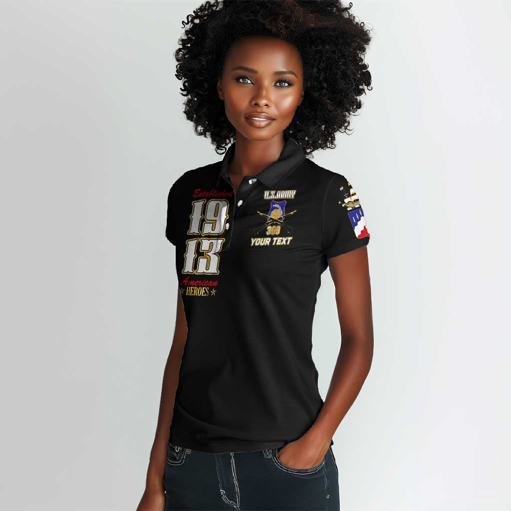 Harlem Hellfighters 1913 Women Polo Shirt Fight with Honor, Stand for Dignity - 369th Infantry Regiment - African Pride