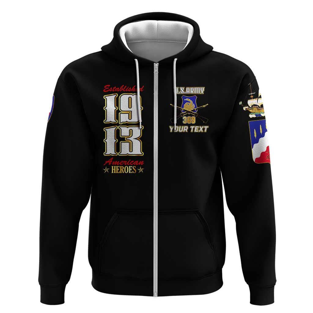 Harlem Hellfighters 1913 Zip Hoodie Fight with Honor, Stand for Dignity - 369th Infantry Regiment - African Pride