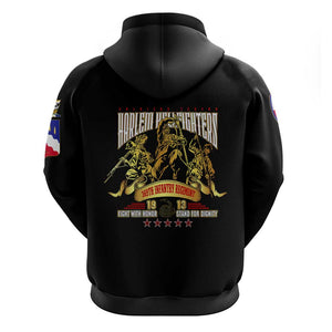 Harlem Hellfighters 1913 Zip Hoodie Fight with Honor, Stand for Dignity - 369th Infantry Regiment - African Pride