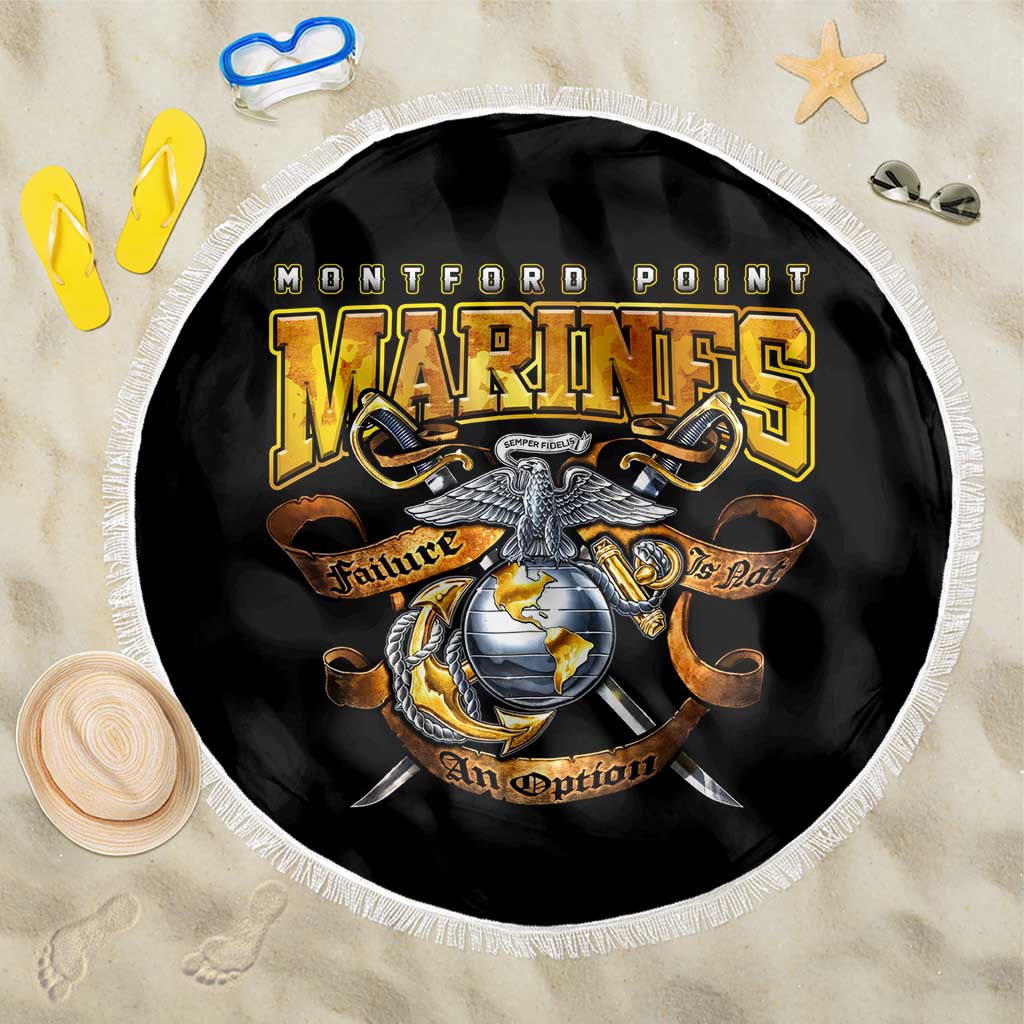 Montford Point Marines Beach Blanket Afro Black History Tribute - African Pride