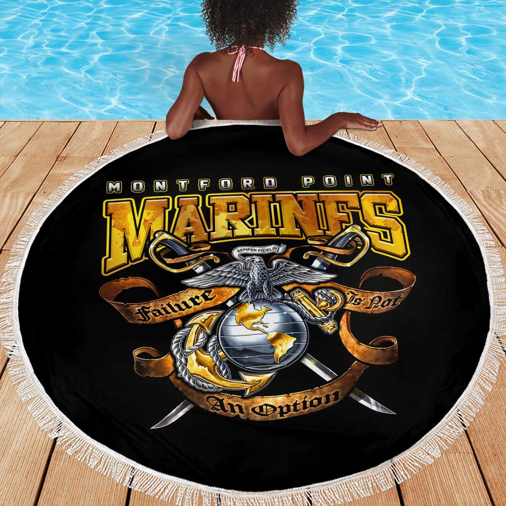 Montford Point Marines Beach Blanket Afro Black History Tribute - African Pride