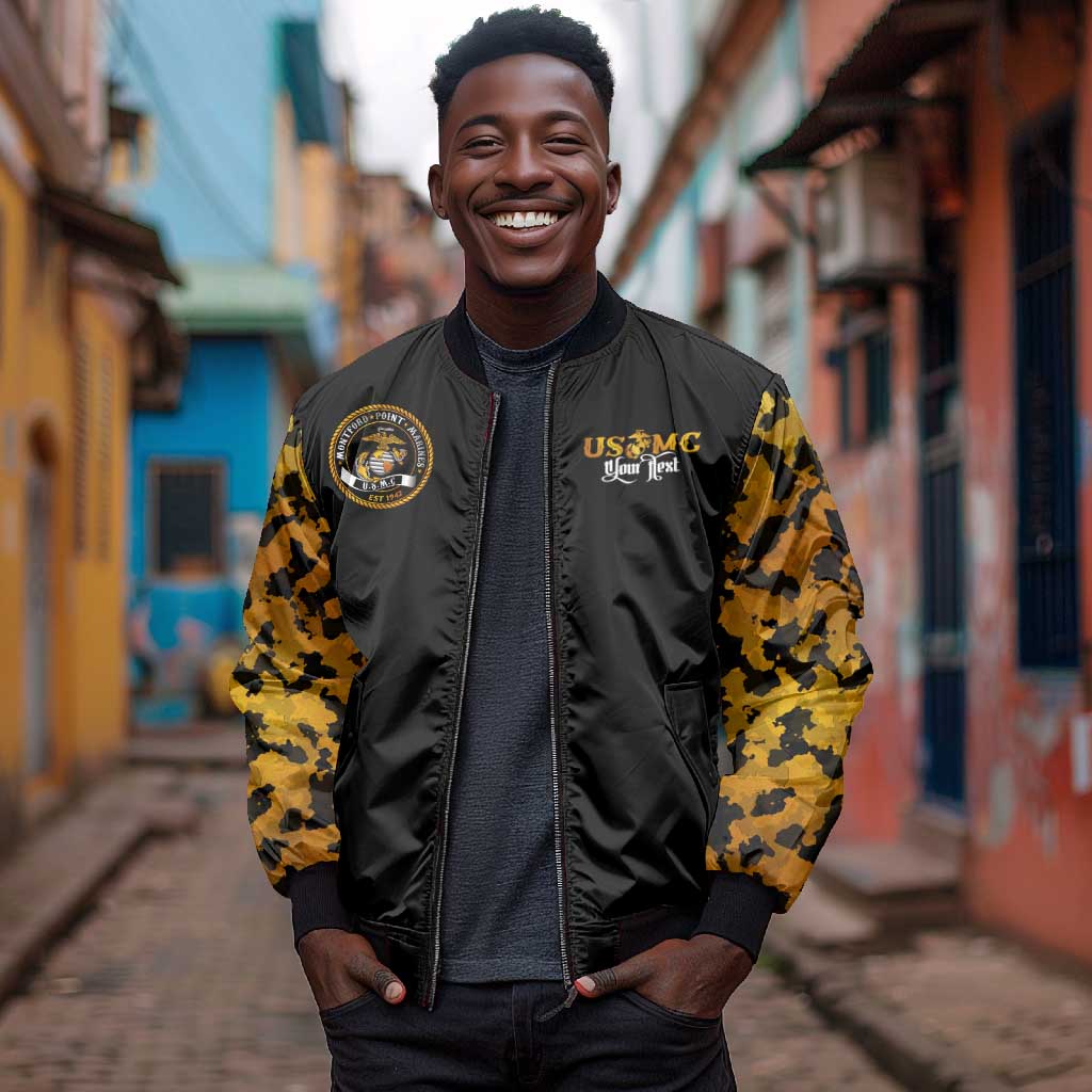 Montford Point Marines Bomber Jacket Afro Black History Tribute DT02