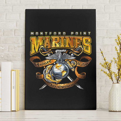 Montford Point Marines Canvas Wall Art Afro Black History Tribute - African Pride