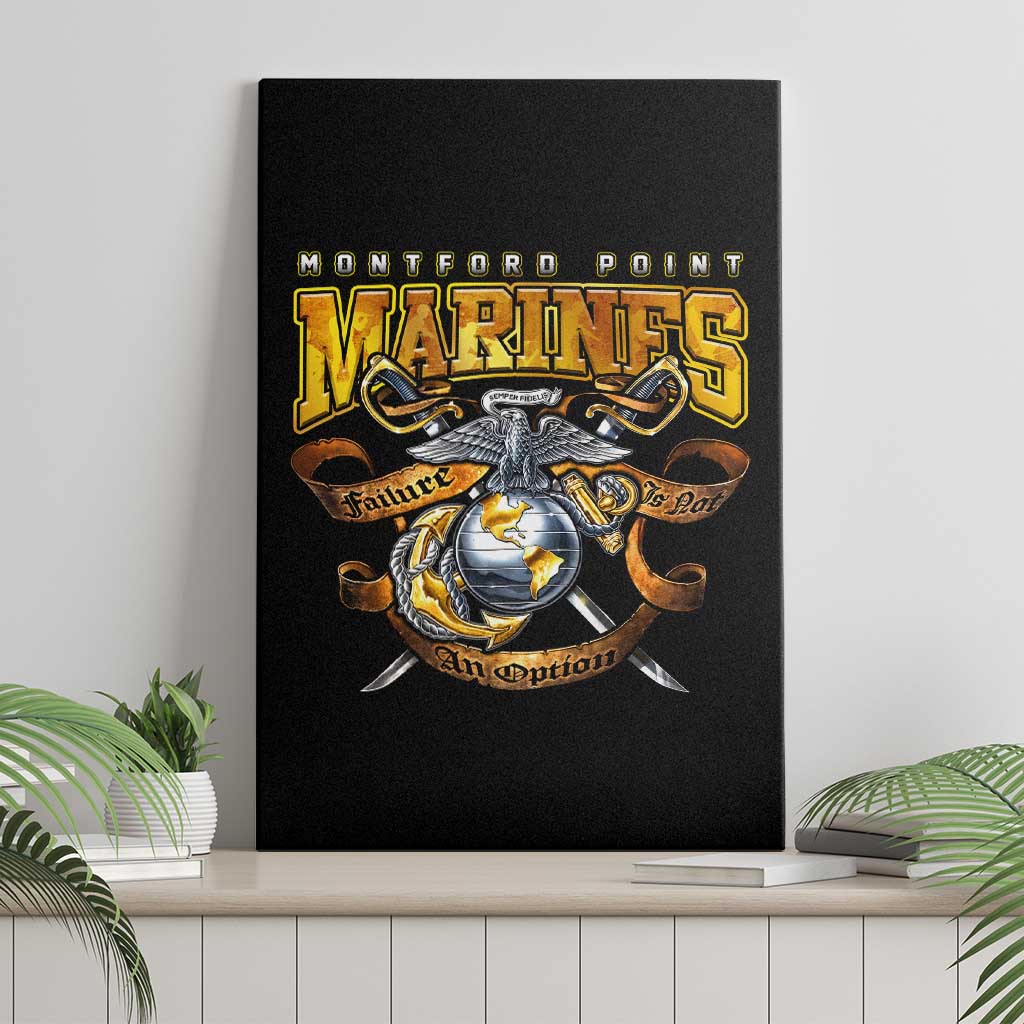 Montford Point Marines Canvas Wall Art Afro Black History Tribute - African Pride