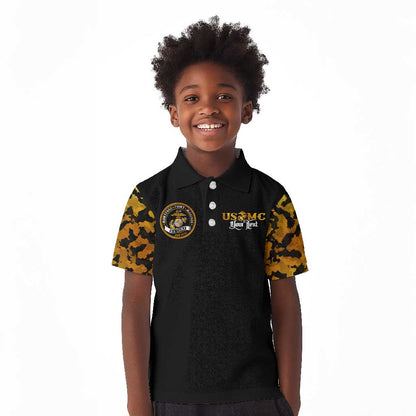 Montford Point Marines Kid Polo Shirt Afro Black History Tribute - African Pride