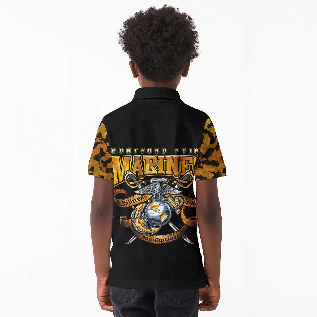 Montford Point Marines Kid Polo Shirt Afro Black History Tribute - African Pride