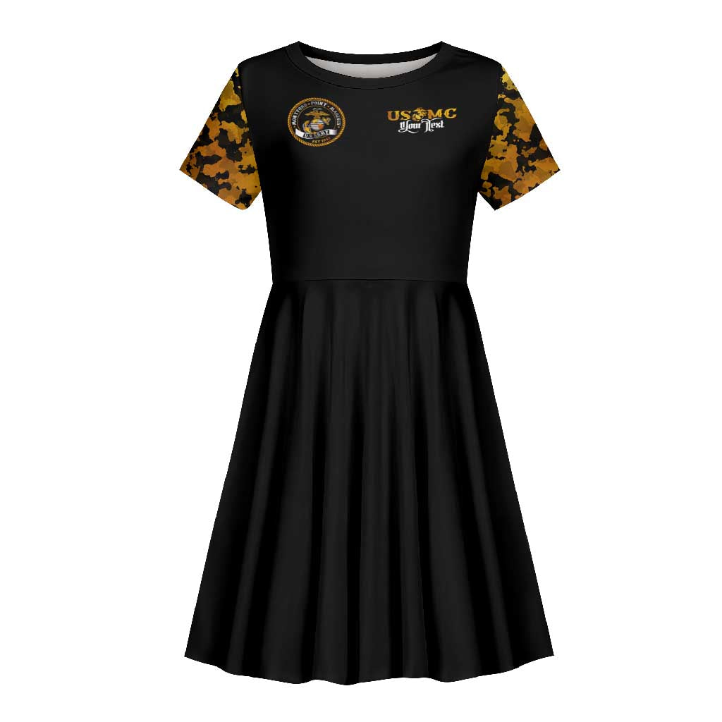 Montford Point Marines Kid Short Sleeve Dress Afro Black History Tribute - African Pride