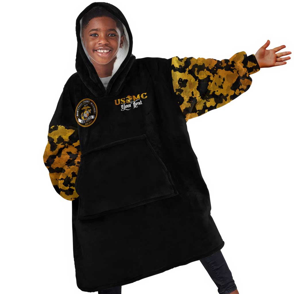 Montford Point Marines Kid Wearable Blanket Hoodie Afro Black History Tribute - African Pride