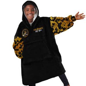 Montford Point Marines Kid Wearable Blanket Hoodie Afro Black History Tribute - African Pride