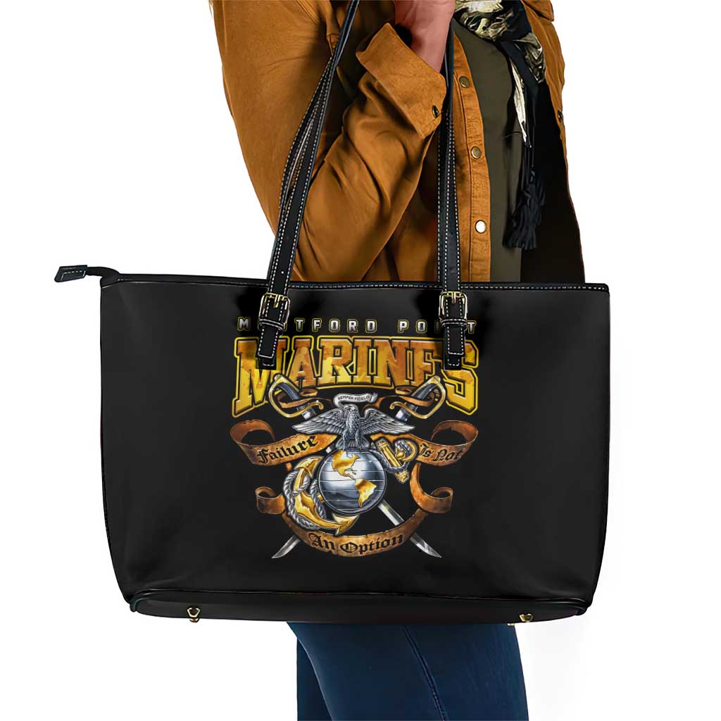 Montford Point Marines Leather Tote Bag Afro Black History Tribute - African Pride