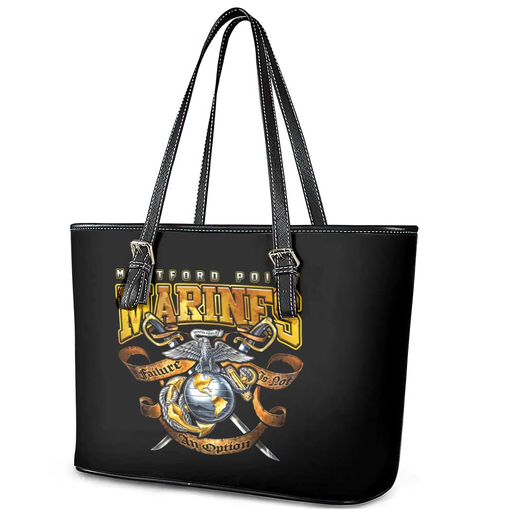 Montford Point Marines Leather Tote Bag Afro Black History Tribute - African Pride