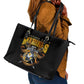 Montford Point Marines Leather Tote Bag Afro Black History Tribute - African Pride