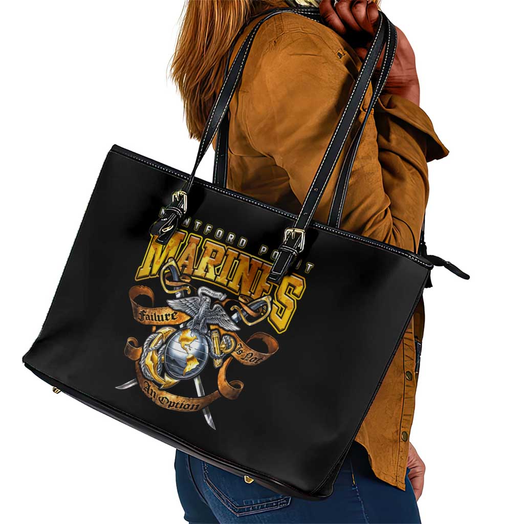 Montford Point Marines Leather Tote Bag Afro Black History Tribute - African Pride