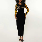 Montford Point Marines Long Sleeve Bodycon Dress Afro Black History Tribute - African Pride