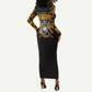 Montford Point Marines Long Sleeve Bodycon Dress Afro Black History Tribute - African Pride