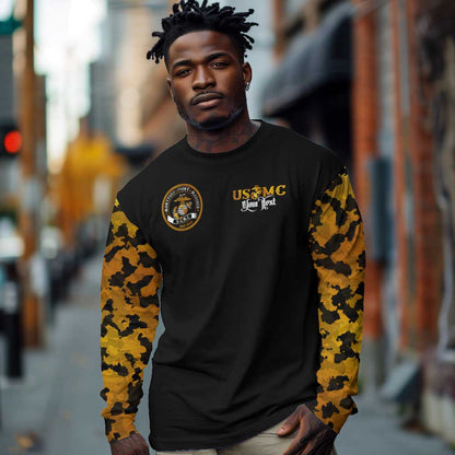 Montford Point Marines Long Sleeve Shirt Afro Black History Tribute DT02