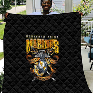Montford Point Marines Quilt Afro Black History Tribute - African Pride