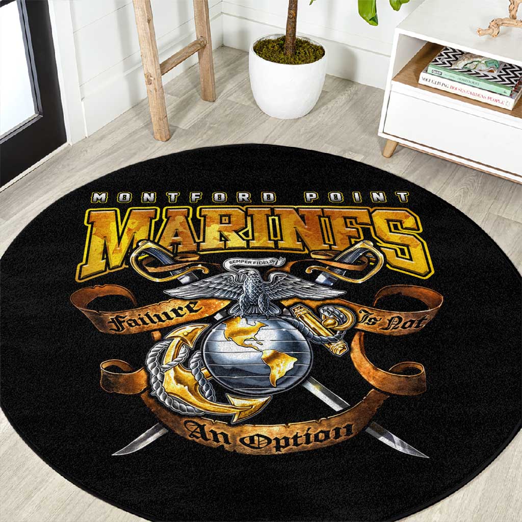 Montford Point Marines Round Carpet Afro Black History Tribute - African Pride