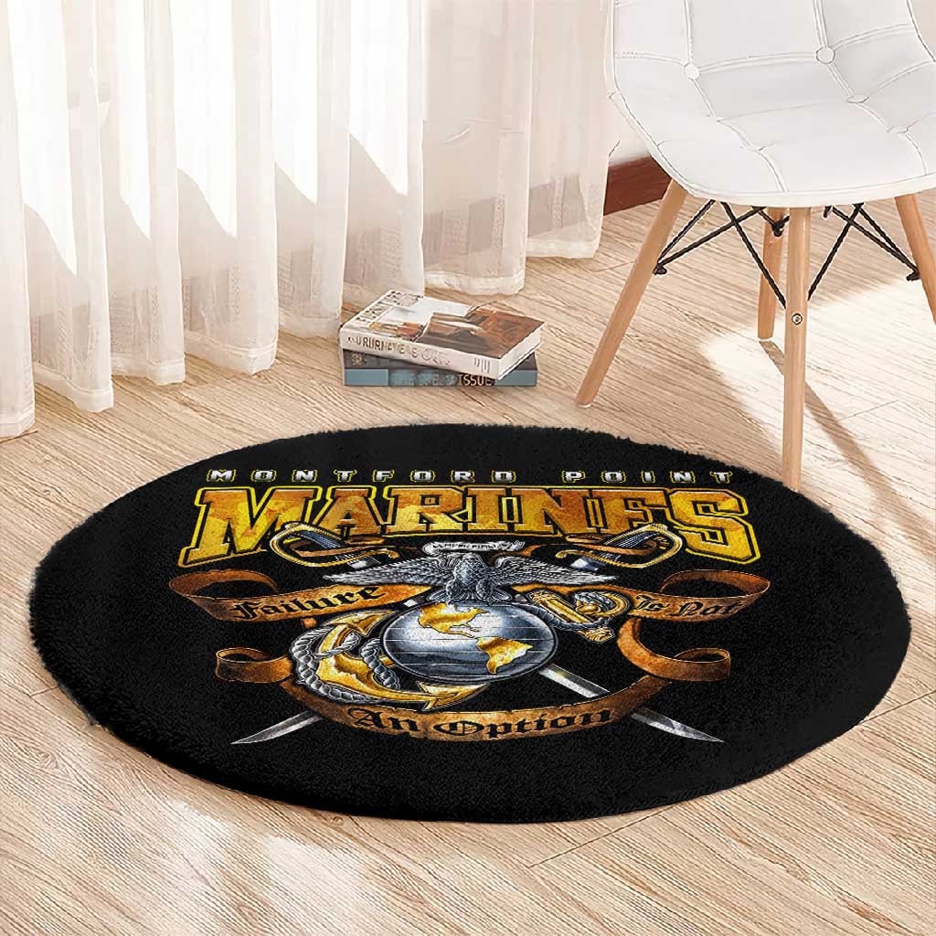 Montford Point Marines Round Carpet Afro Black History Tribute - African Pride