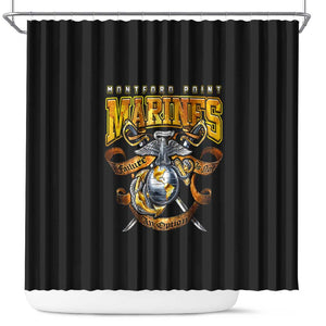 Montford Point Marines Shower Curtain Afro Black History Tribute - African Pride