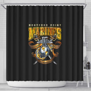 Montford Point Marines Shower Curtain Afro Black History Tribute - African Pride