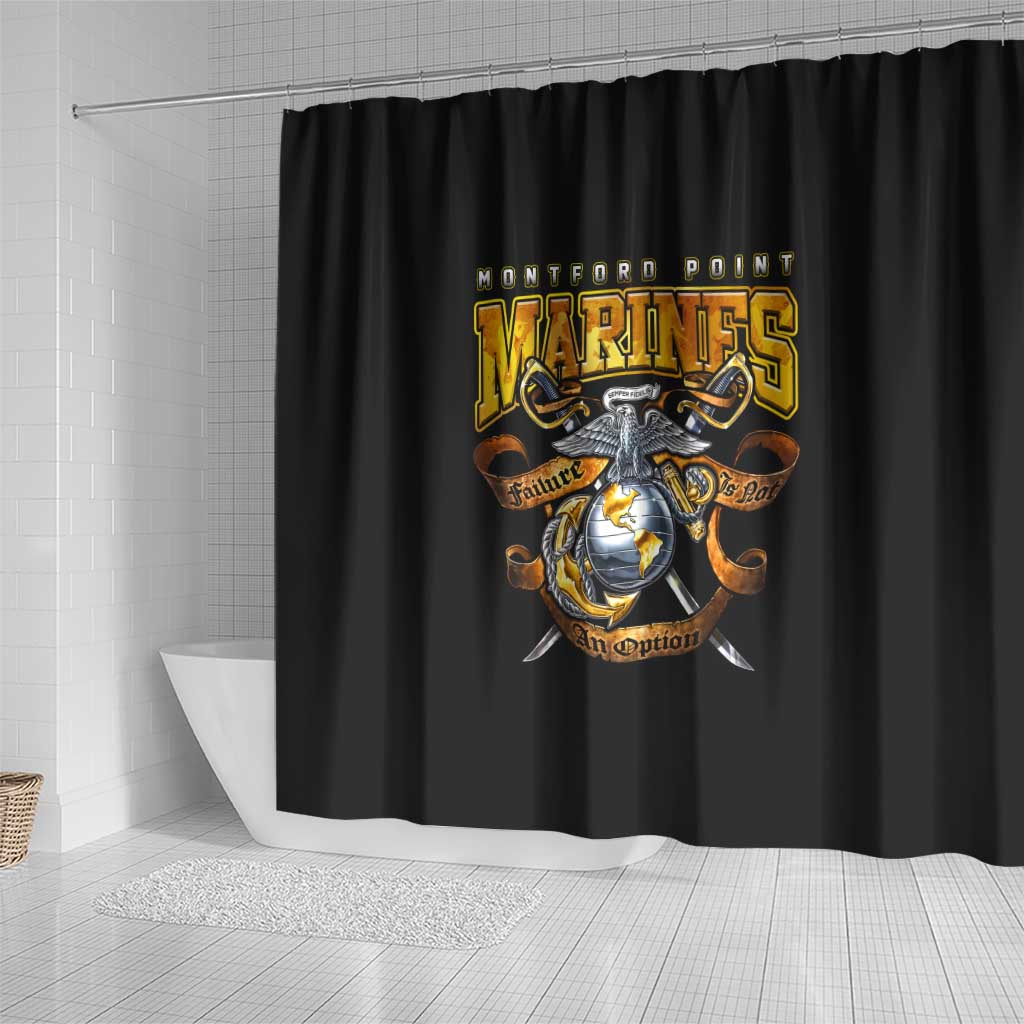 Montford Point Marines Shower Curtain Afro Black History Tribute - African Pride