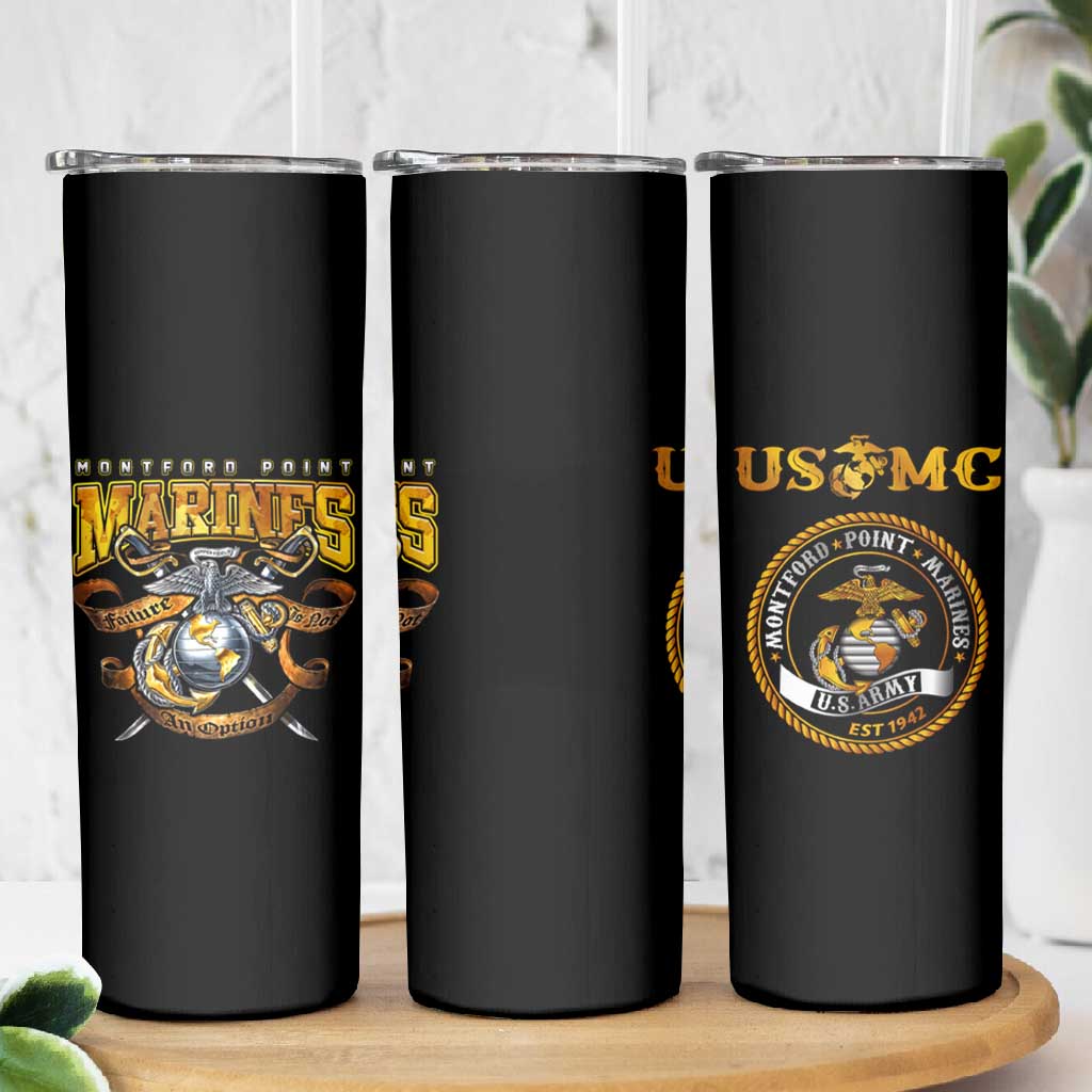 Montford Point Marines Skinny Tumbler Afro Black History Tribute - African Pride