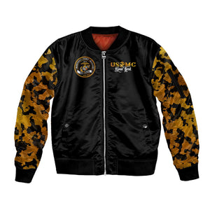 Montford Point Marines Sleeve Zip Bomber Jacket Afro Black History Tribute - African Pride
