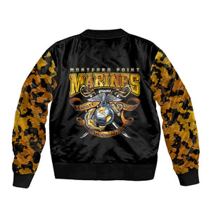 Montford Point Marines Sleeve Zip Bomber Jacket Afro Black History Tribute - African Pride