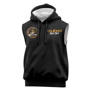 Montford Point Marines Sleeveless Hoodie Afro Black History Tribute - African Pride