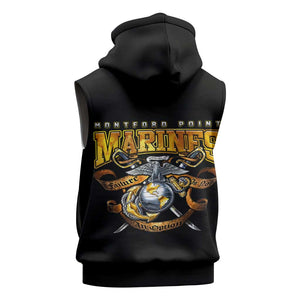 Montford Point Marines Sleeveless Hoodie Afro Black History Tribute - African Pride