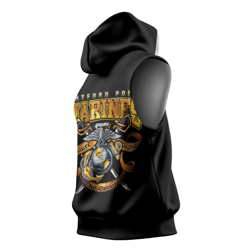 Montford Point Marines Sleeveless Hoodie Afro Black History Tribute - African Pride