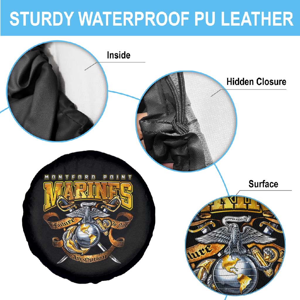 Montford Point Marines Spare Tire Cover Afro Black History Tribute - African Pride