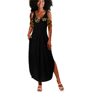 Montford Point Marines Summer Maxi Dress Afro Black History Tribute - African Pride