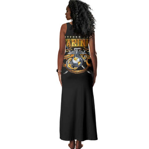 Montford Point Marines Tank Maxi Dress Afro Black History Tribute - African Pride