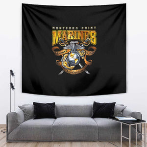 Montford Point Marines Tapestry Afro Black History Tribute - African Pride