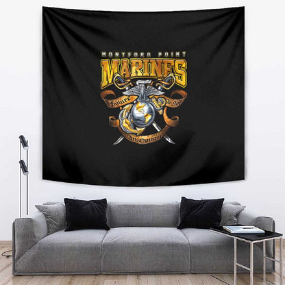 Montford Point Marines Tapestry Afro Black History Tribute - African Pride