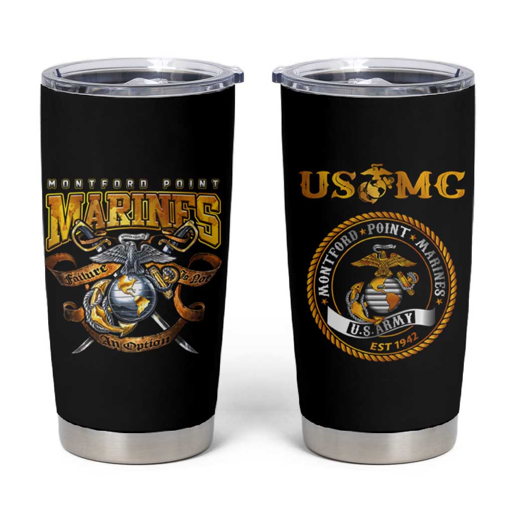 Montford Point Marines Tumbler Cup Afro Black History Tribute - African Pride