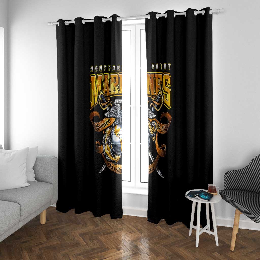 Montford Point Marines Window Curtain Afro Black History Tribute - African Pride