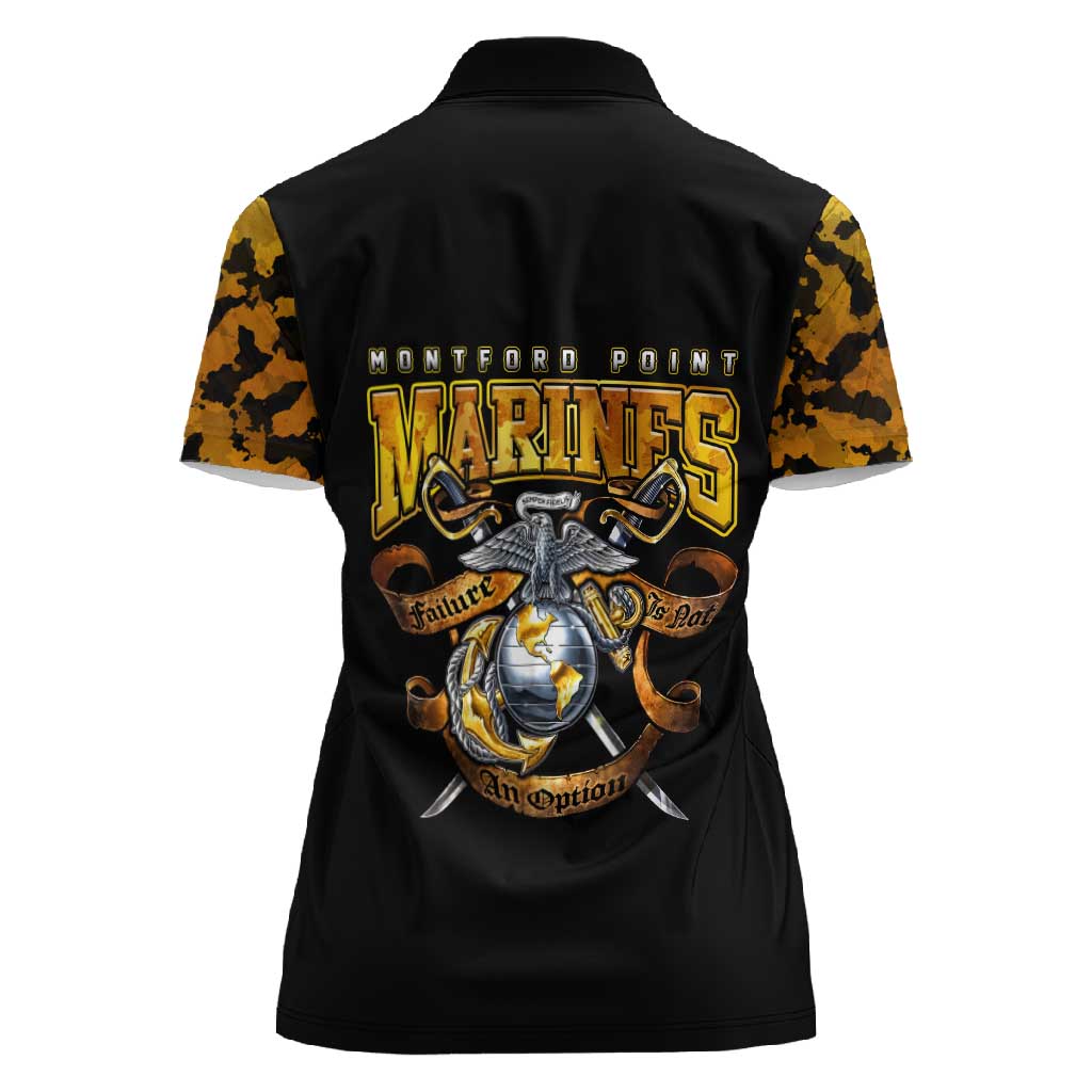Montford Point Marines Women Polo Shirt Afro Black History Tribute - African Pride