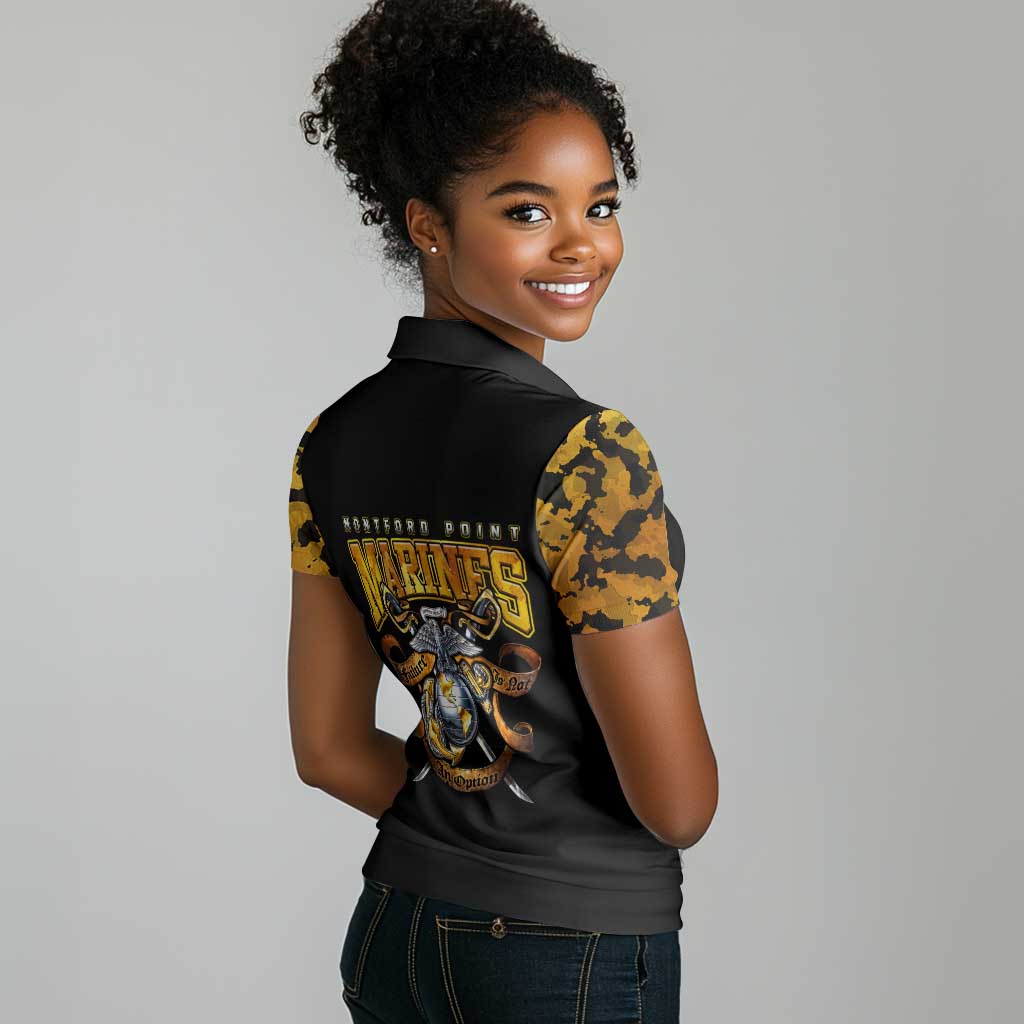 Montford Point Marines Women Polo Shirt Afro Black History Tribute - African Pride