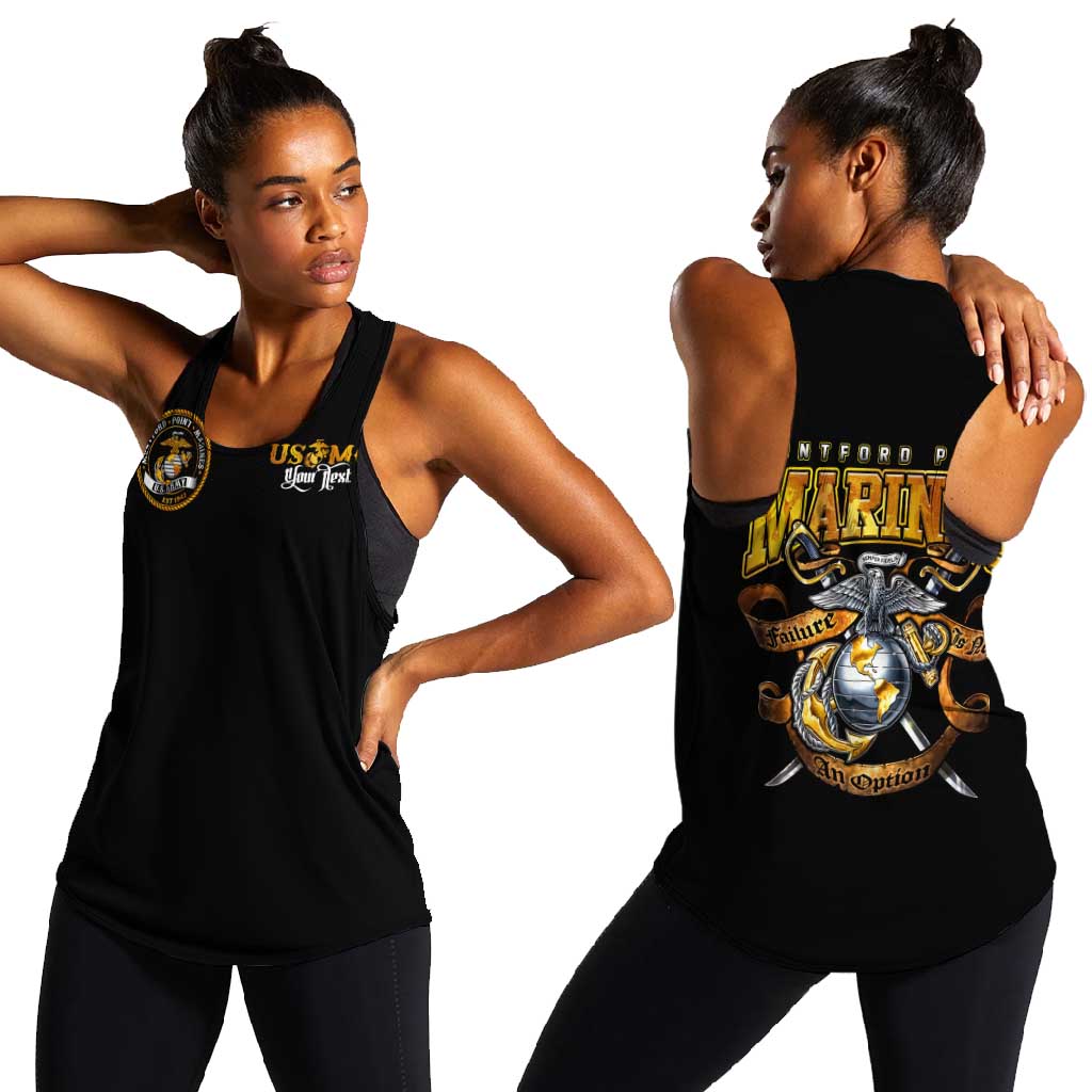 Montford Point Marines Women Racerback Tank Afro Black History Tribute - African Pride