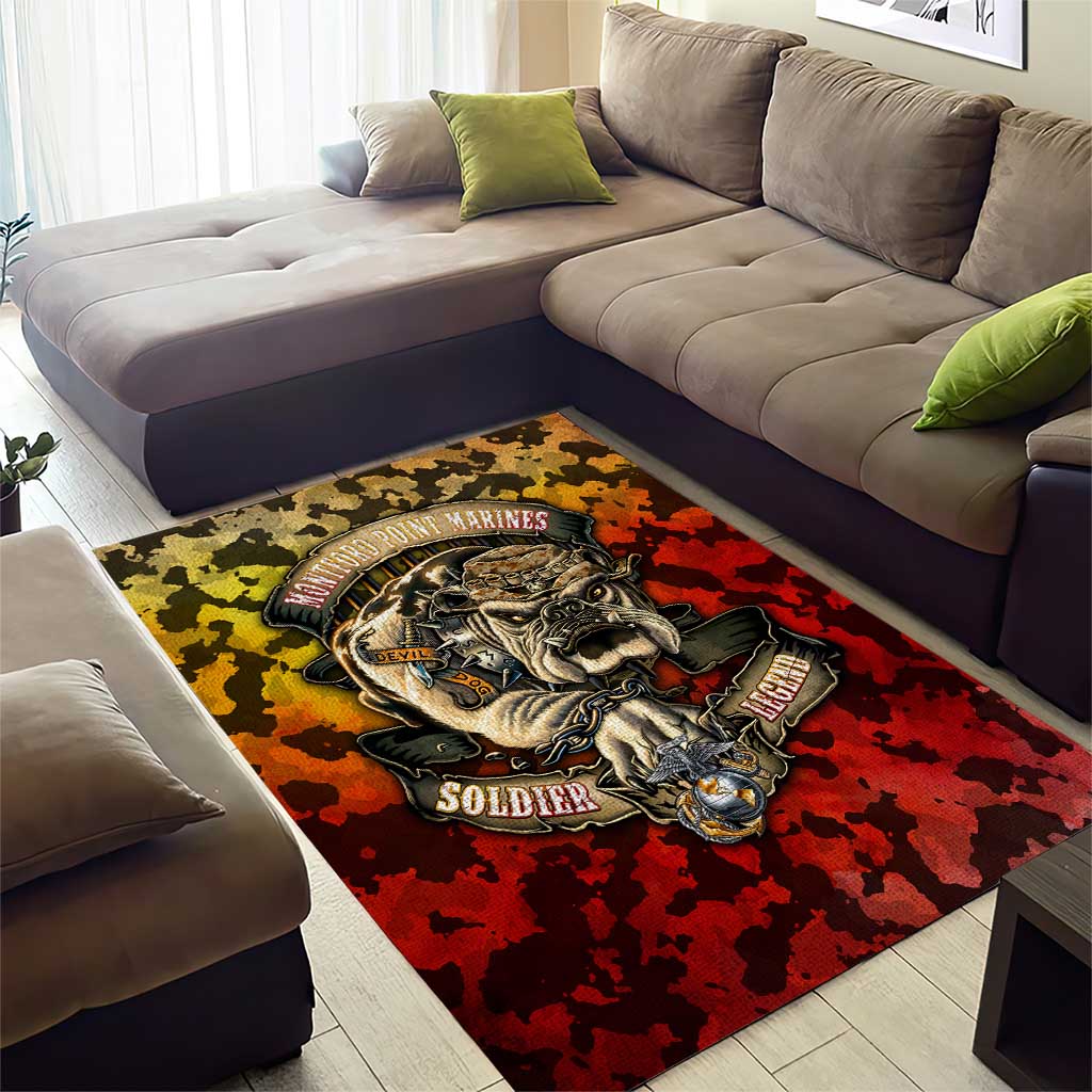 Montford Point Marines Area Rug Afro Devil Dog Soldier Legend - African Pride