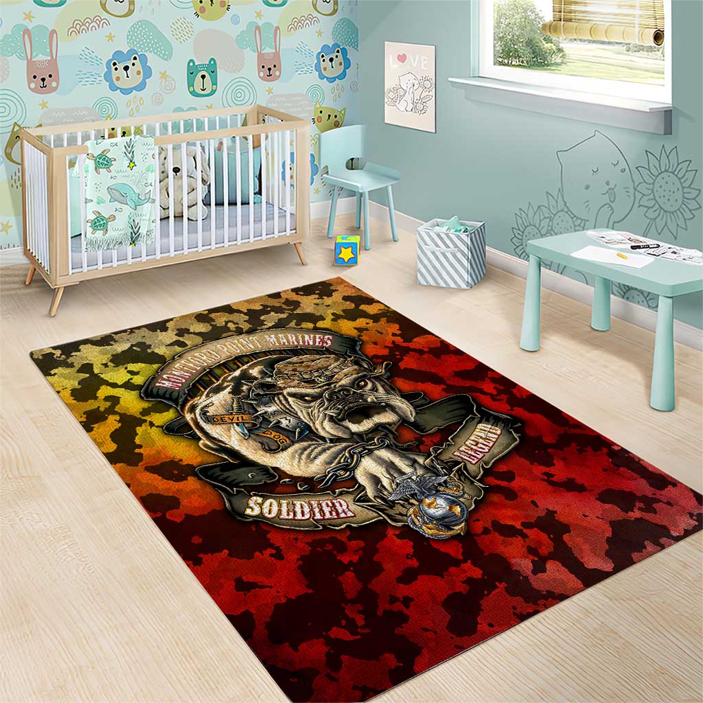 Montford Point Marines Area Rug Afro Devil Dog Soldier Legend - African Pride