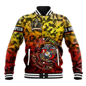 Montford Point Marines Baseball Jacket Afro Devil Dog Soldier Legend - African Pride
