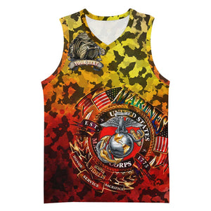 Montford Point Marines Basketball Jersey Afro Devil Dog Soldier Legend - African Pride