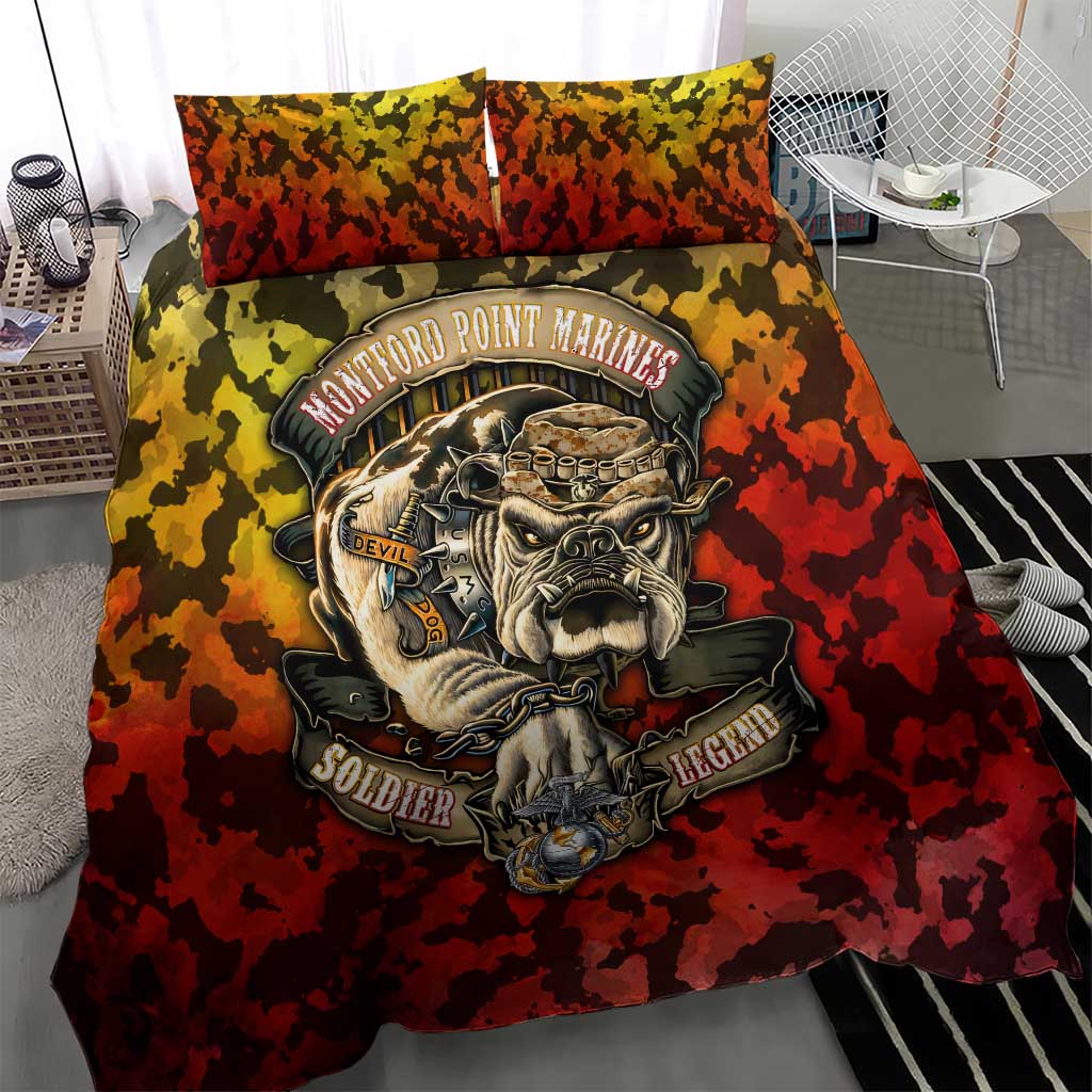 Montford Point Marines Bedding Set Afro Devil Dog Soldier Legend - African Pride