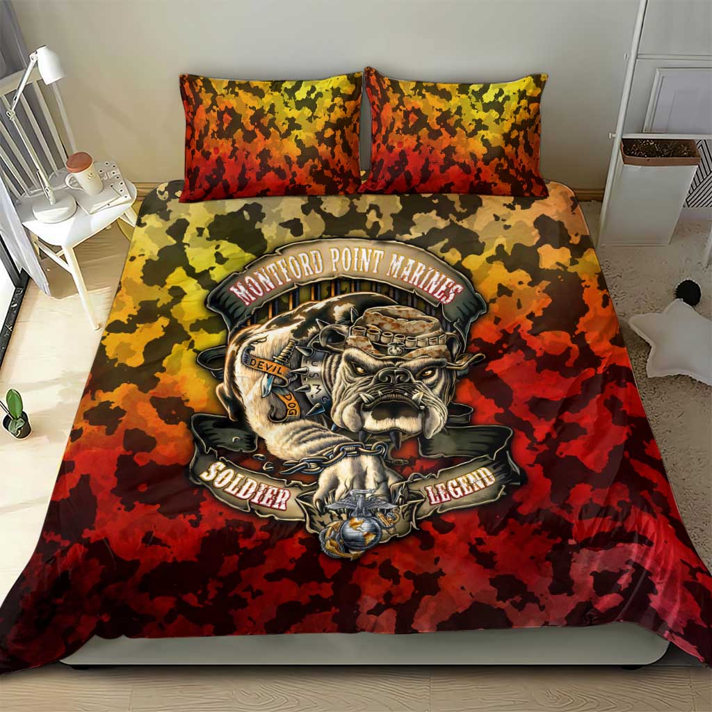 Montford Point Marines Bedding Set Afro Devil Dog Soldier Legend - African Pride